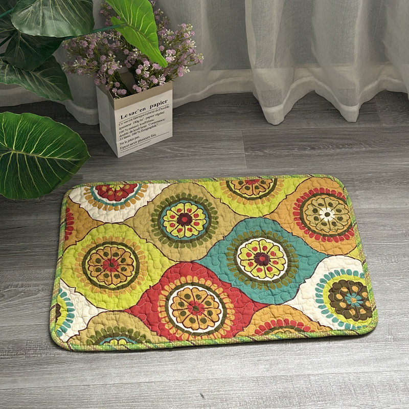 Fabric floor mats pure cotton water-absorbent anti-slip pet multi-purpose mat