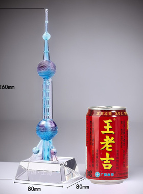 上海东方明珠塔模型琉璃摆件特色礼品纪念品工艺品桌面装饰礼品