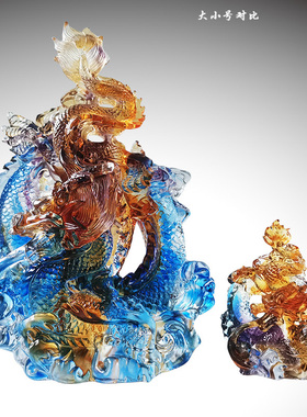 客户水晶礼品龙腾盛世摆件琉璃