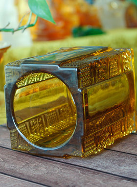 琉璃天地方圆笔筒客户生日装饰品