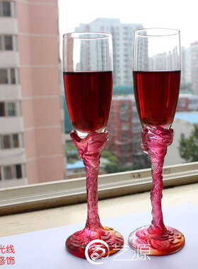 琉璃婚庆礼物送情人女朋友摆件