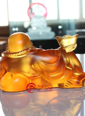 琉璃百财风水供奉开张弥勒佛像