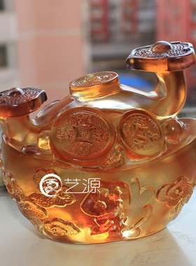如意琉璃客户生日元宝乔迁礼物