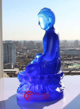 琉璃佛堂结缘镇宅风水供奉摆件