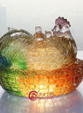 琉璃招财创意生肖鸡祝寿结婚礼品