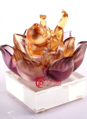 琉璃创意观音新房结婚礼品送子家