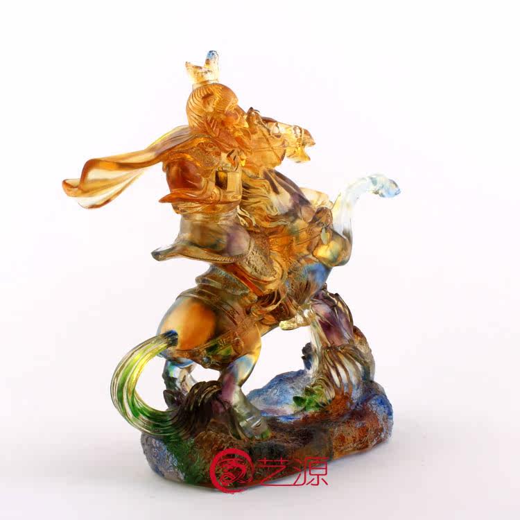 琉璃摆件马上封侯加官进爵办公桌风水饰品商务礼品升职晋升生日礼