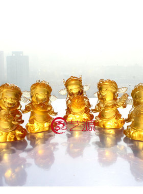 琉璃五路财神佛像送开业乔迁