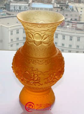琉璃花瓶供奉结缘镇宅保平安佛具