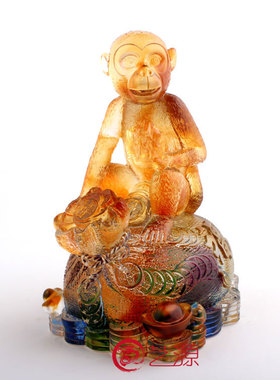 古法琉璃封侯生日贺寿礼物工艺品