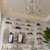 Perforated board storage rack entrance wall storage rack
