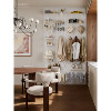 Perforated board storage rack entrance wall storage rack