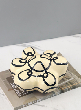 抽象手绘云朵树脂艺术装饰摆件