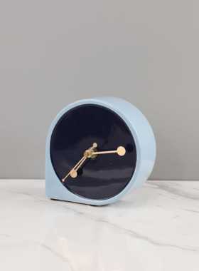 简约陶瓷水滴圆形钟表时钟摆件
