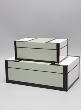 欧式绿色拼接收纳盒样板房