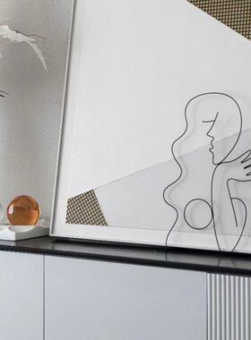欧式简约女人铁线样板间工艺品