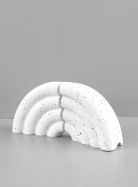 简约树脂扇形半圆书档书靠摆件