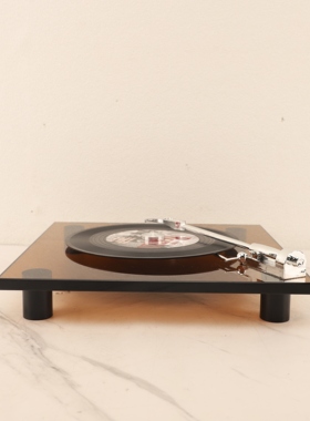 北欧创意简约水晶黑胶唱片机