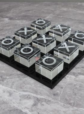 轻奢风方形客厅茶几摆件软装饰品