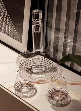 简约高档透明玻璃红酒醒酒器摆件