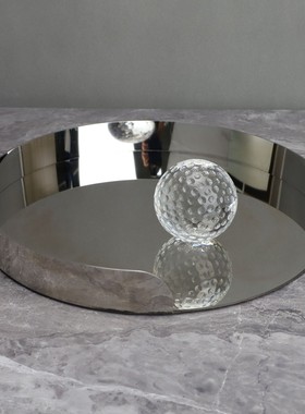 简约创意黑色金属不锈钢错位托盘