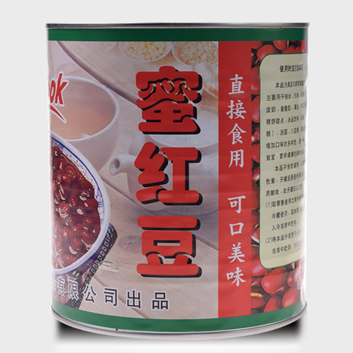 千喜葵立克糖纳红豆罐头3.35kg大罐装糖水即食蜜红豆奶茶店原才料 - 图3