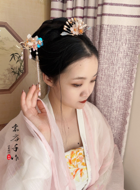 裳容手作发簪保色铜古风