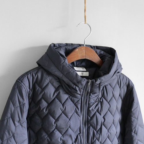 YUN韫初春冬季新品女装时尚连帽波浪格纹韩版宽松女棉衣外套 1597 - 图1