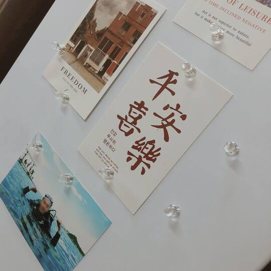 ins风照片磁钉冰箱贴留言贴磁贴吸力贴透明吸力贴吸磁装饰磁简约