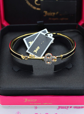 糖果色彩釉镶钻可打开钥匙手镯