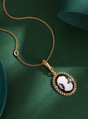 女神像juicy珐琅彩吊坠项链挂坠