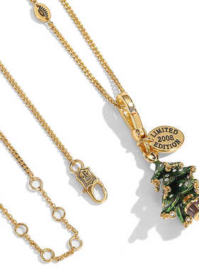 圣诞节礼物圣诞树吊坠项链