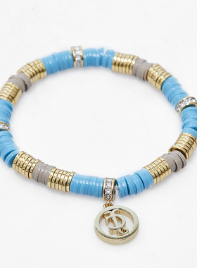 juicy字母牌弹力绳手链