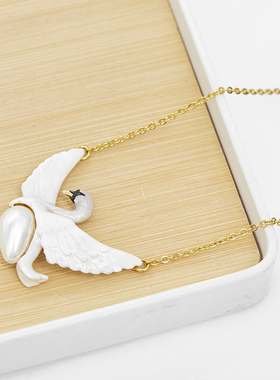 珐琅釉天峨珍珠项链时尚潮