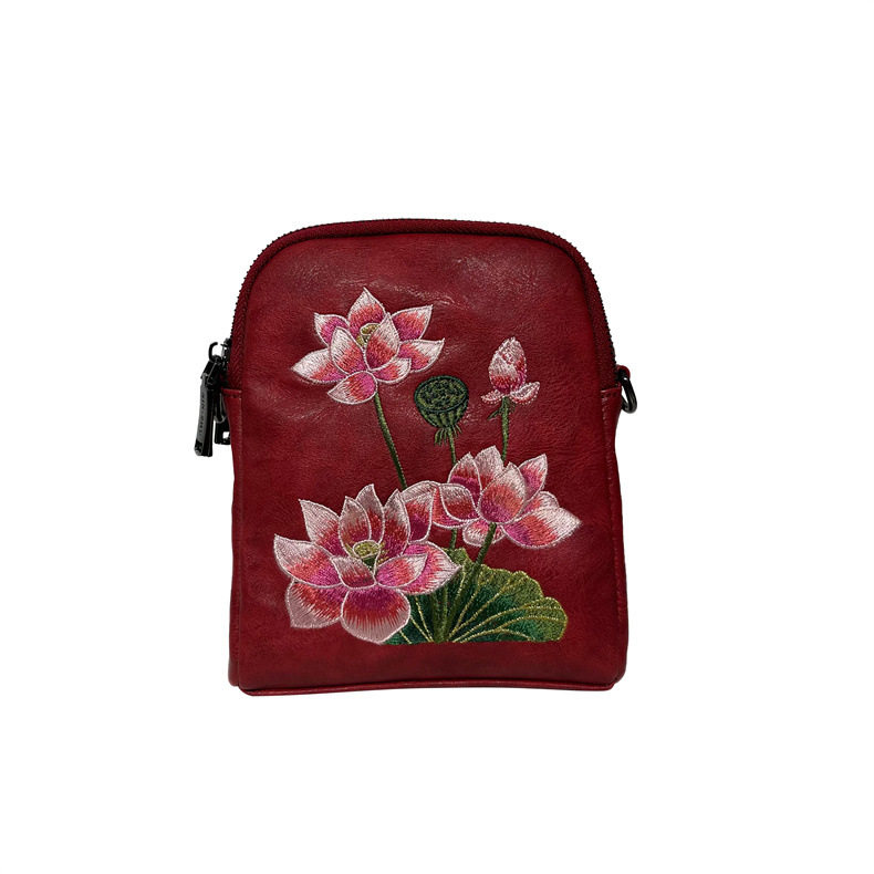 单肩包复古民族风休闲质感压花包包女中国风通勤百搭手机斜挎包,淘宝优惠券,粉丝福利购,淘宝优惠卷