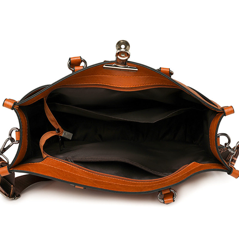 跨境外贸女2025新款时尚简约女士手提包通勤大容量单肩包带斜挎包,淘宝优惠券,粉丝福利购,淘宝优惠卷