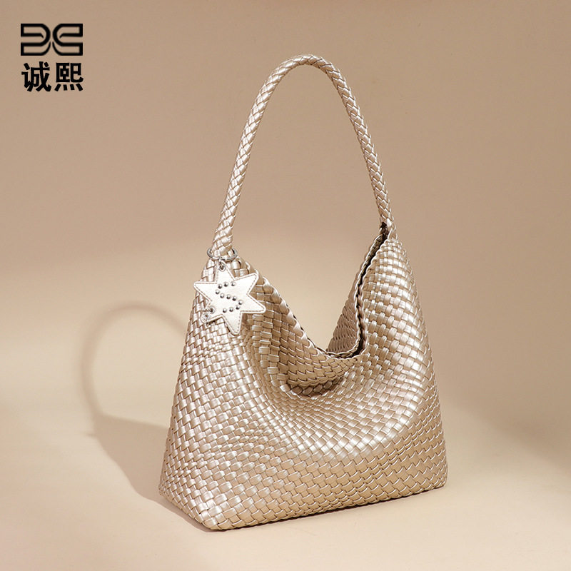 韩版大容量子母托特包手工编织包包通勤腋下单肩包简约时尚手提包,淘宝优惠券,粉丝福利购,淘宝优惠卷