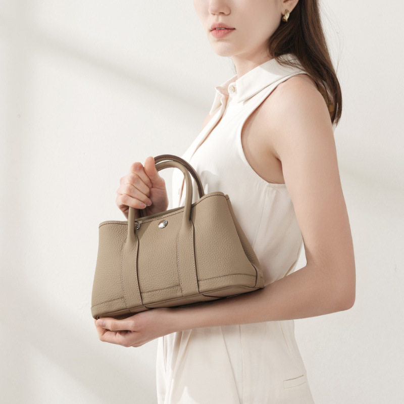 头层TC牛皮花园包真皮女包2025欧美新款复古水桶包时尚手提女包,淘宝优惠券,粉丝福利购,淘宝优惠卷