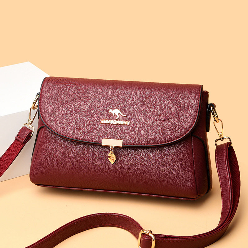 跨境外贸女包2024新款软皮压花单肩包中年女士斜挎包送妈妈,淘宝优惠券,粉丝福利购,淘宝优惠卷