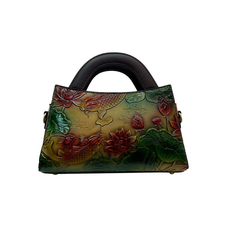 单肩包复古中国风招财鱼国风手提包大容量简约质感通勤休闲包包女,淘宝优惠券,粉丝福利购,淘宝优惠卷