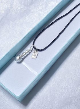 纯银项链吊坠男女学生高考研上岸好运毕业礼物逢考必过金榜题名