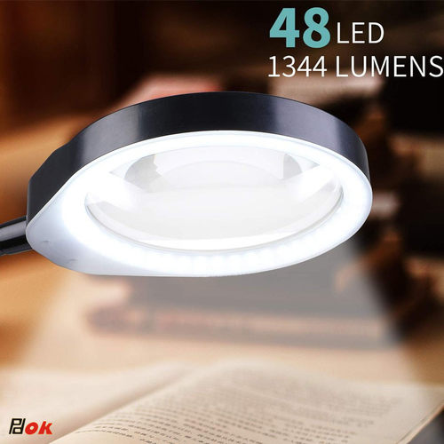 PD-032AL夹台式放大镜带led灯多功能焊接维修工作台灯10倍20倍高 - 图2