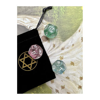 Rune symbol dice constellation dice Rune/Astrology Dice board ອຸປະກອນເສີມເກມ