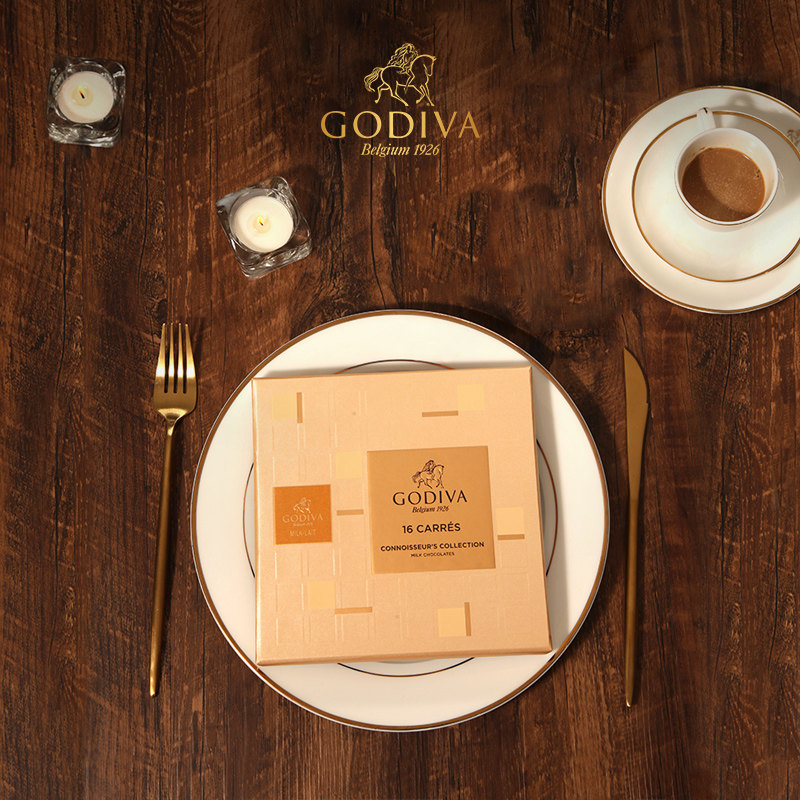 godiva片装黑巧巧克力健身16礼盒 godiva歌帝梵巧克力制品