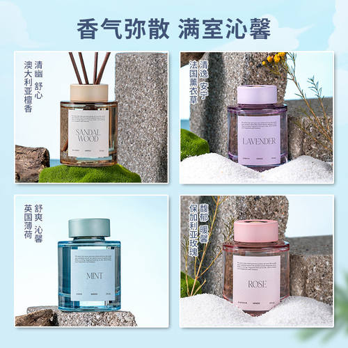 miniso名创优品环游花语无火香薰英国薄荷澳大利亚檀香晶石精油正 - 图0