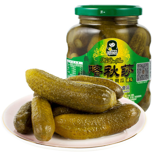 喀秋莎俄式酸黄瓜330gx4东北特产乳黄瓜腌制泡菜罐头酸青瓜下饭菜 - 图0