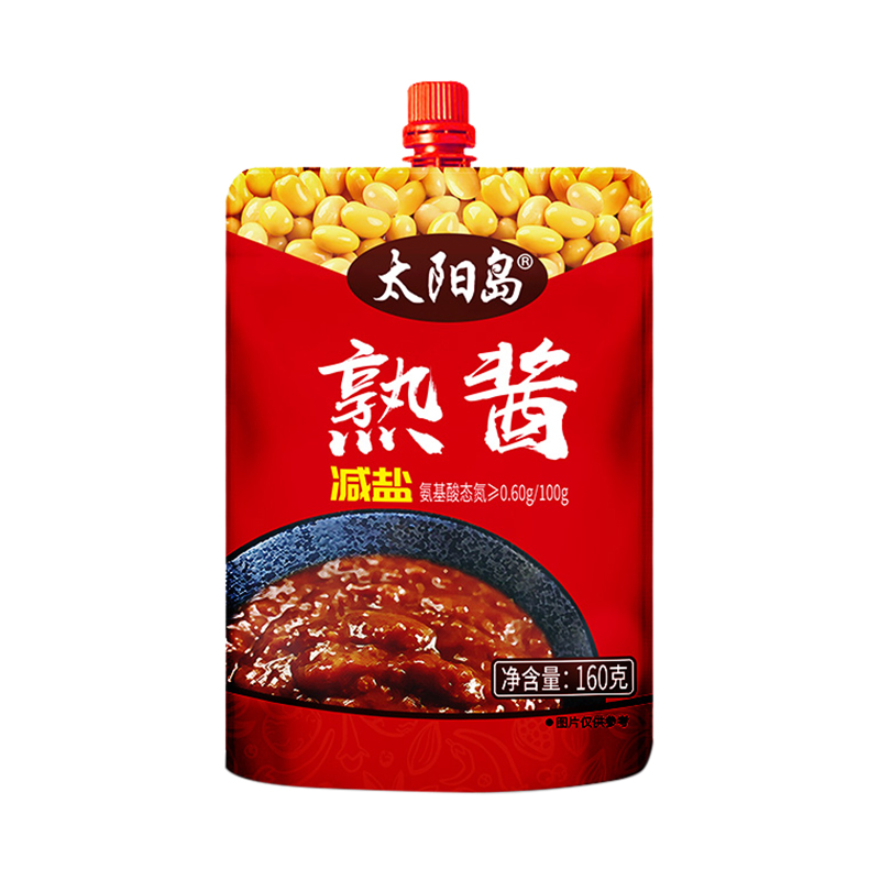 太阳岛熟酱160g*10袋拧嘴装东北大酱复合黄豆酱拌饭酱黄瓜蘸菜酱-图3