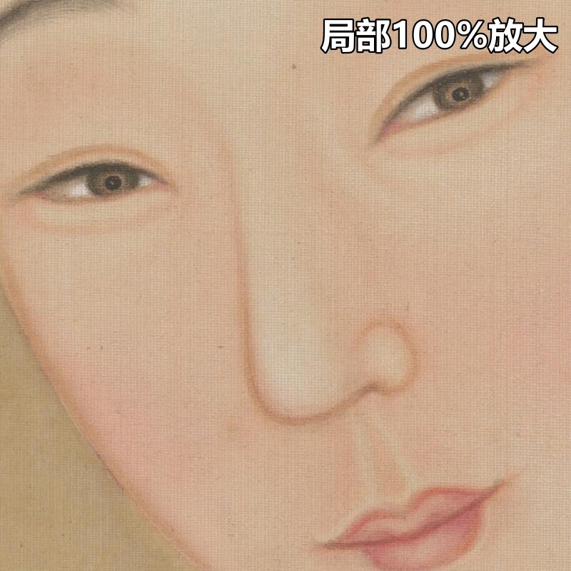 清朝宫廷画师雍正十二美人之消夏赏蝶图汉服装高清电子版图片素材