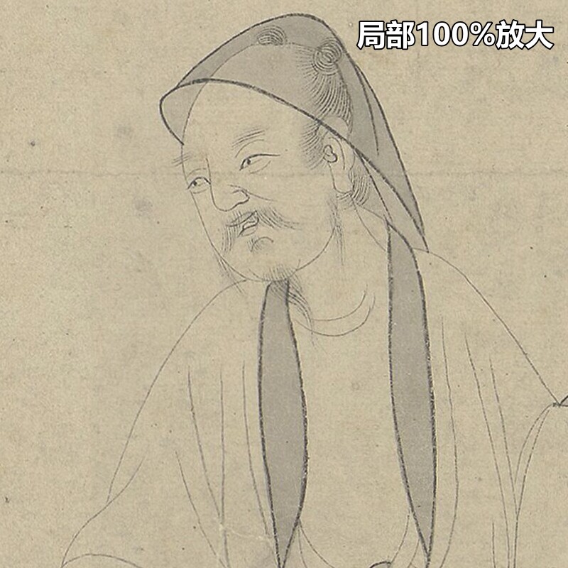 明朝佚名陶潜轶事图卷上下2副古代白描人物线稿 高清电子图片素材