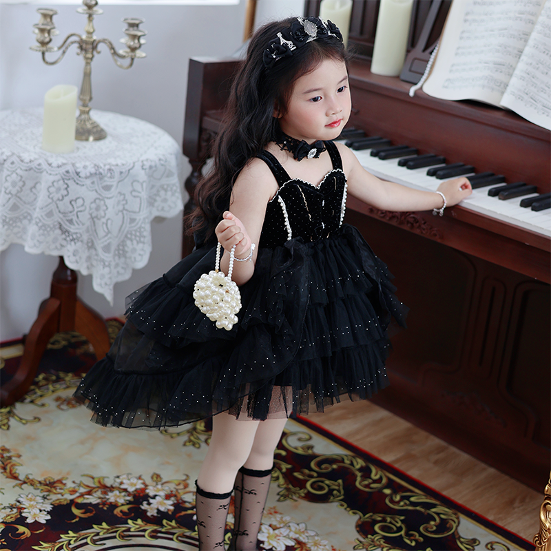 粗腿原创女童裙子超好看连衣裙黑天使洛丽塔四季百搭女宝公主裙,淘宝优惠券,粉丝福利购,淘宝优惠卷